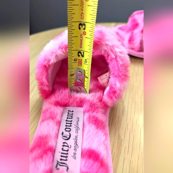 BNWT Juicy Couture Women's (Size Small 5/6) Faux-Fur Slide-In Slippers - Picture 9 of 11